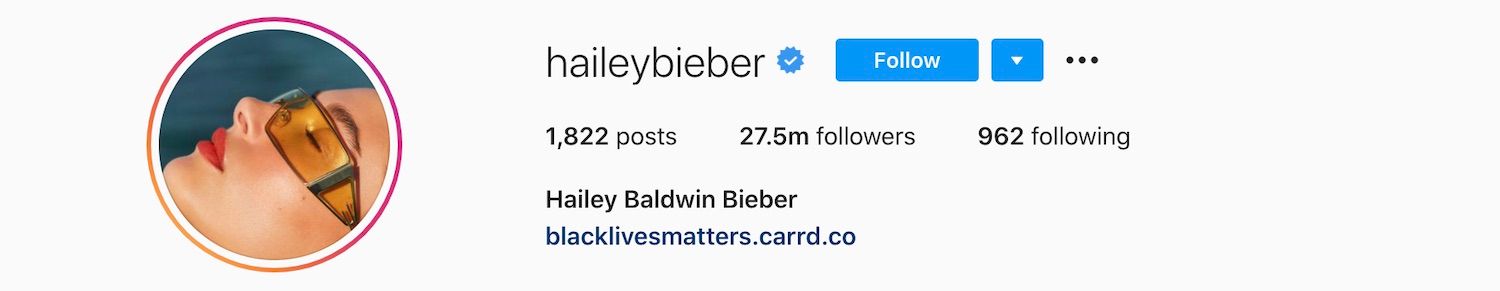 Hailey Baldwin Bieber Instagram