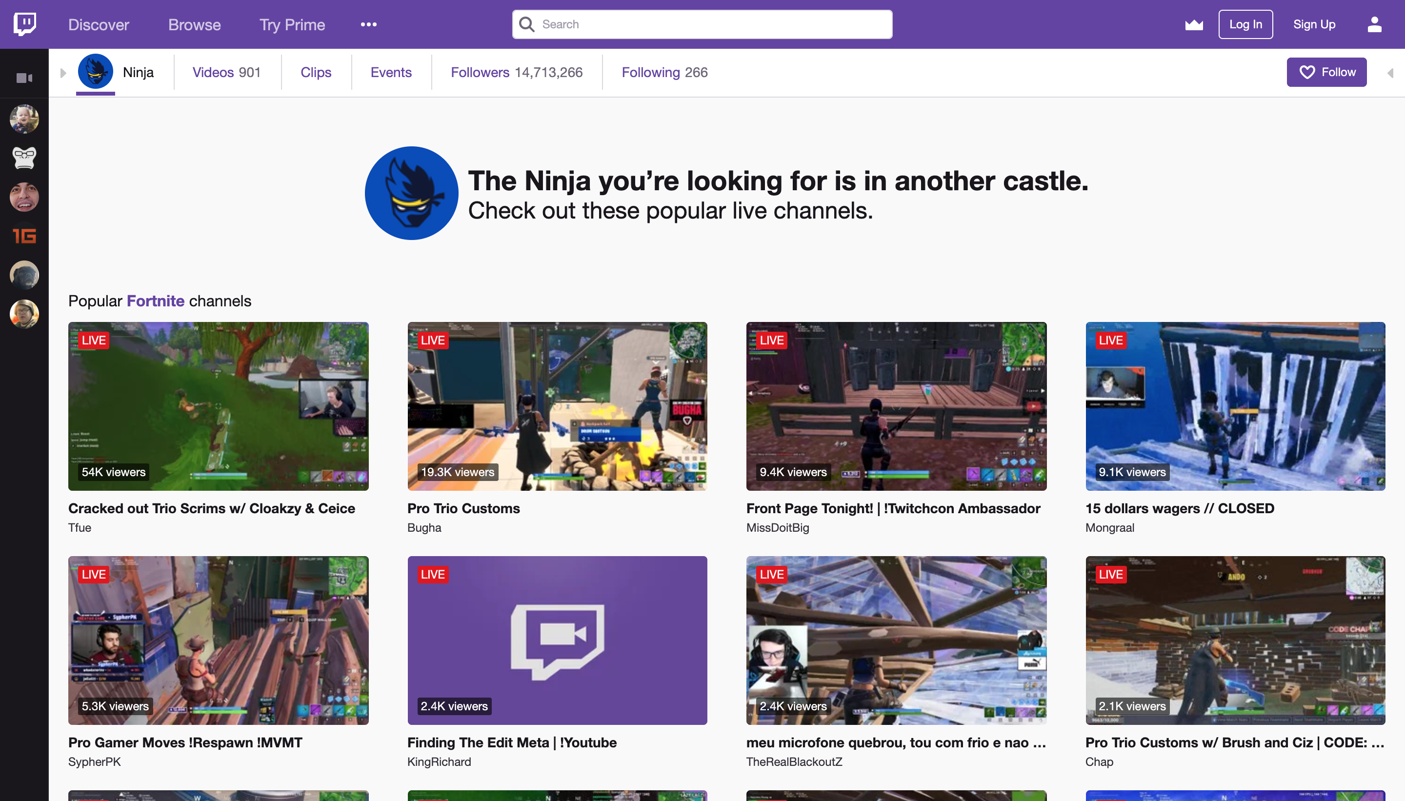 Ninja left an audience of 14 million followers on Twitch in 2019.