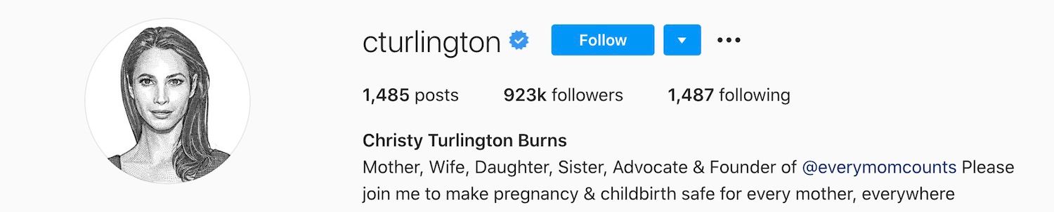 Christy Turlington Instagram
