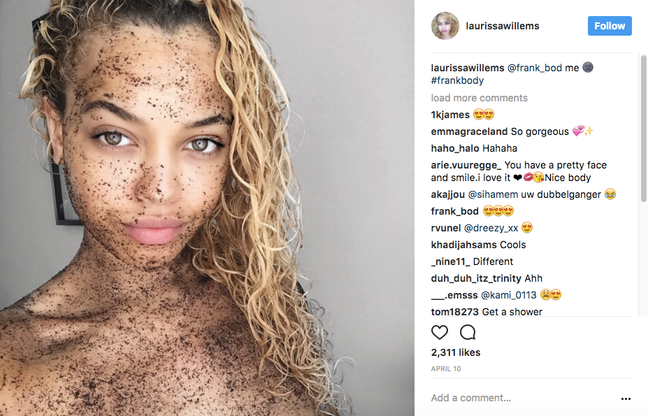 A sample of Instagram influencer's post.