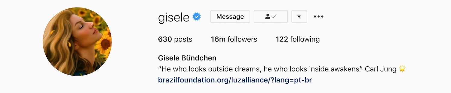 Gisele Bündchen Instagram