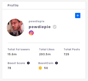 Basic profile section of influencer.