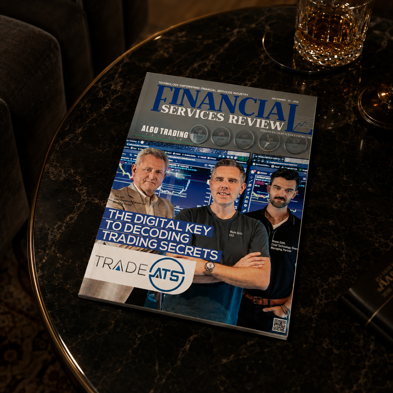 Trade ATS on the cover of Financial Services Review, Algo Trading Edition