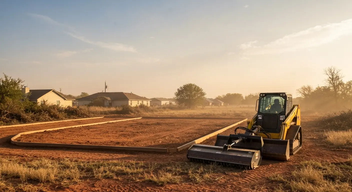 Brush mowing in Carnegie Oklahoma
