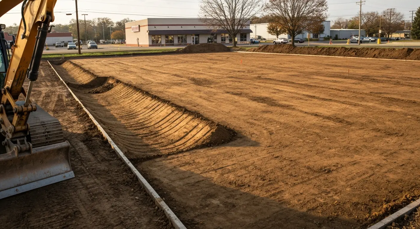 Commercial site excavation project