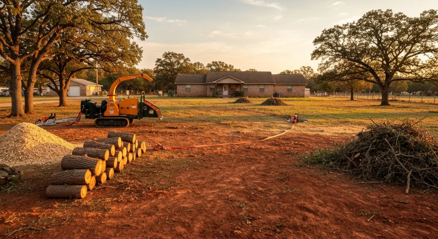 Tree removal crew in Ft. Cobb