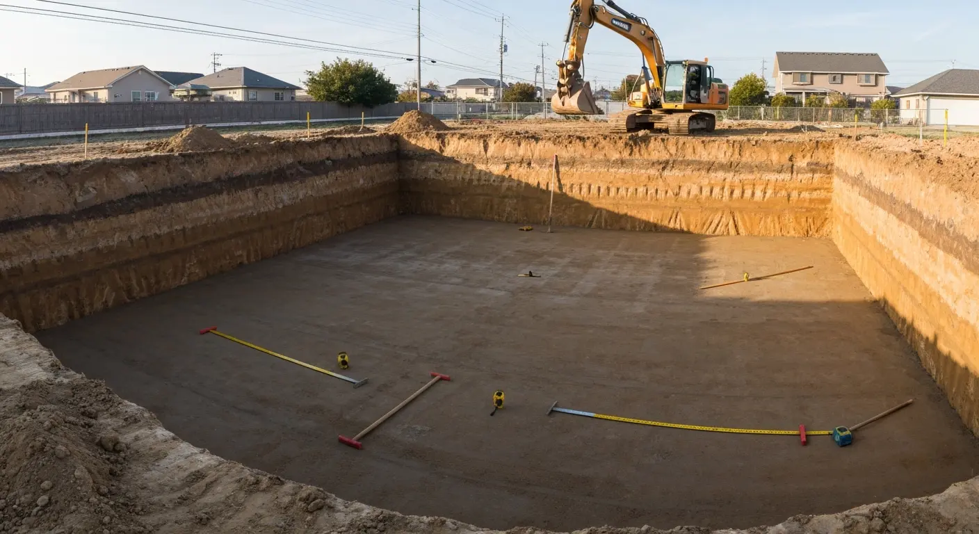 Foundation excavation work