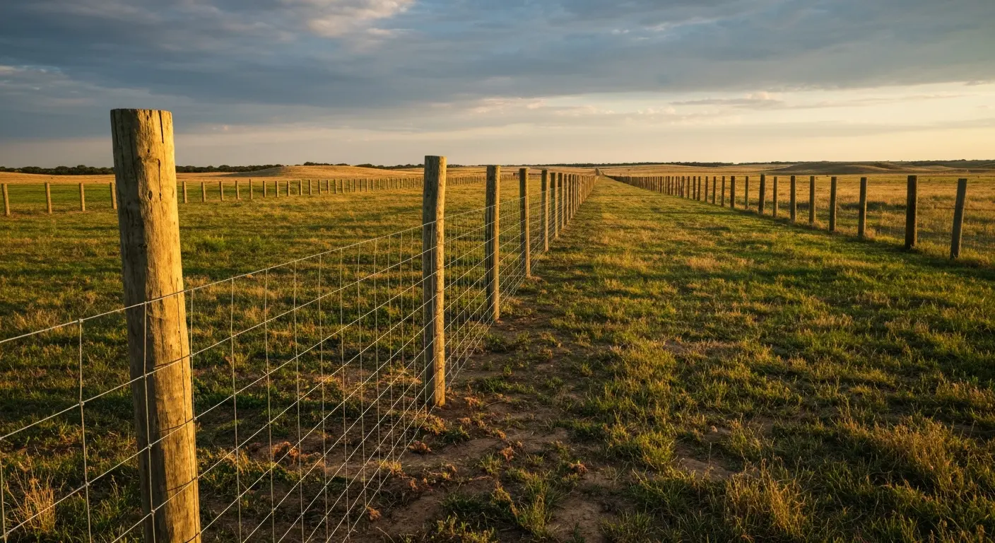 Farm fence installation