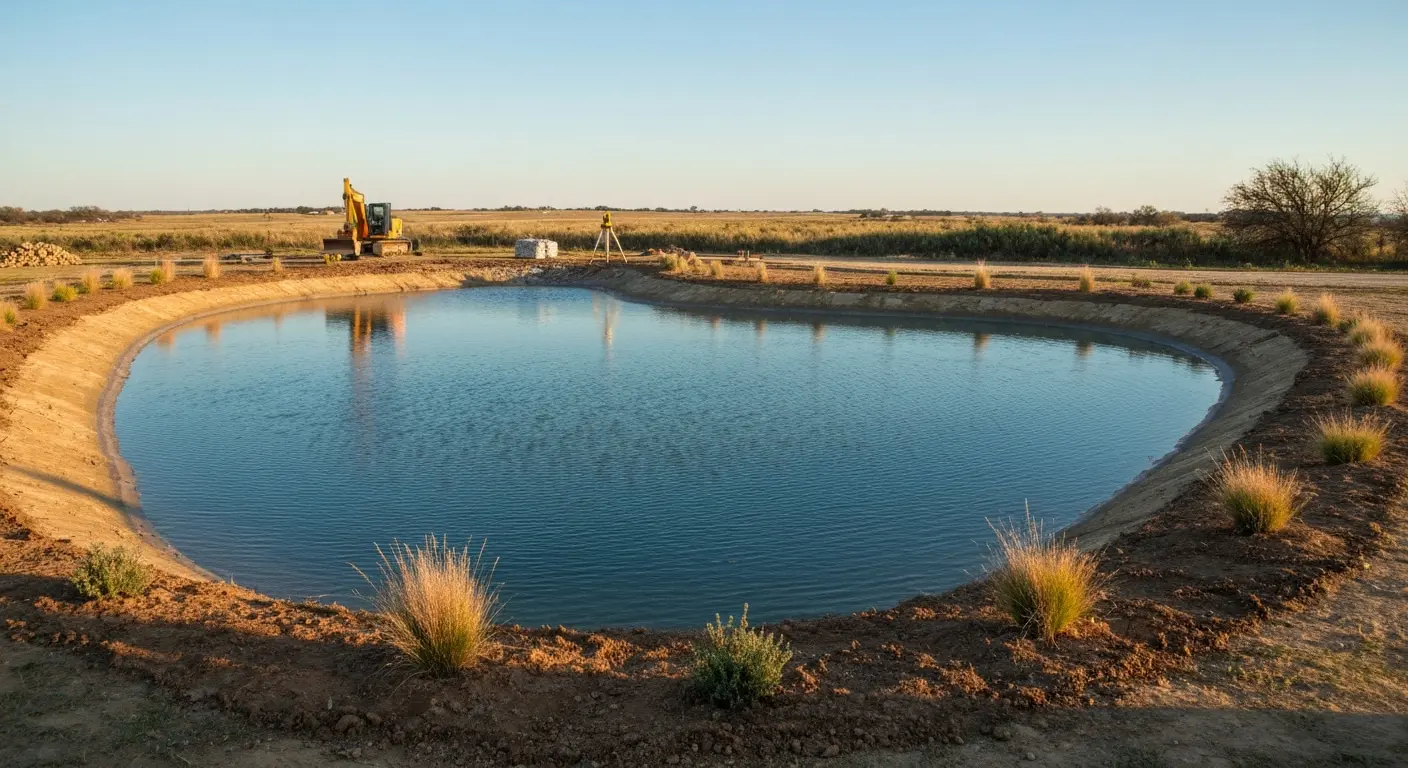 New pond construction in Fletcher Oklahoma
