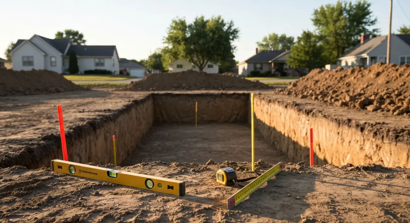 Foundation excavation work