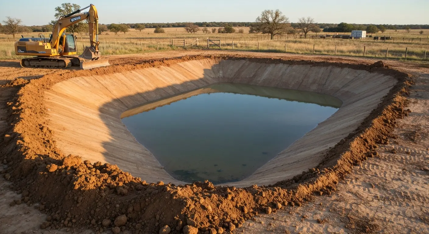 Pond excavation