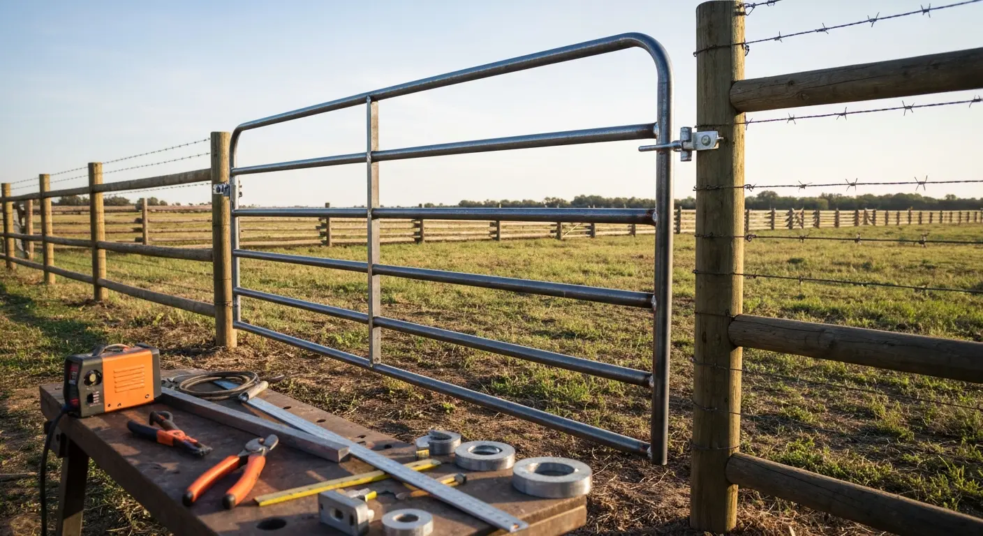 Custom ranch gate installation