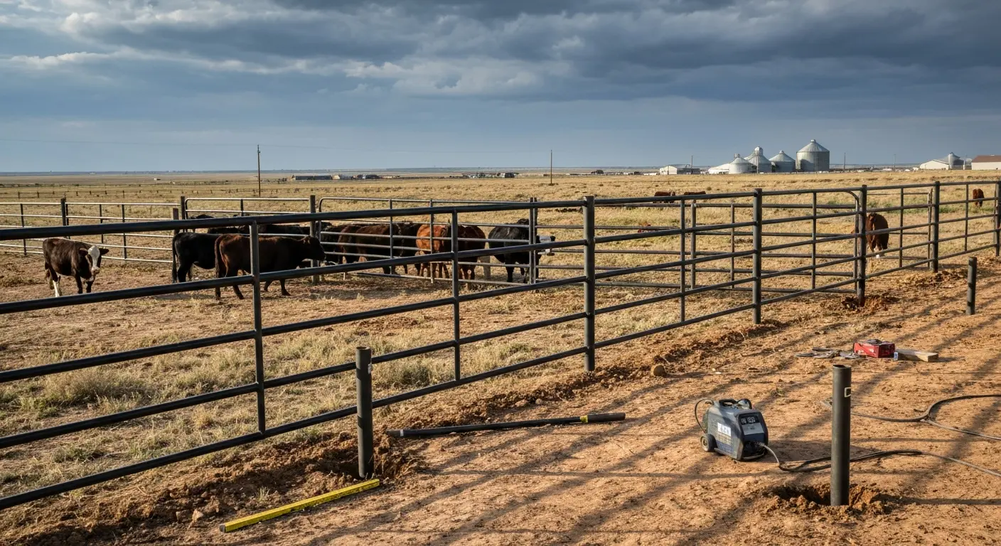 Pipe fence installation