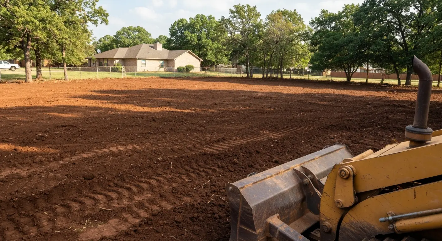 Residential land clearing in Tuttle