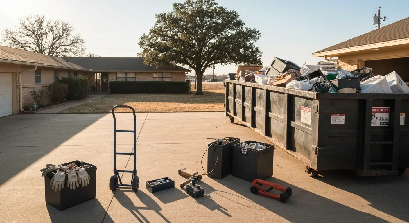 Estate cleanout dumpster