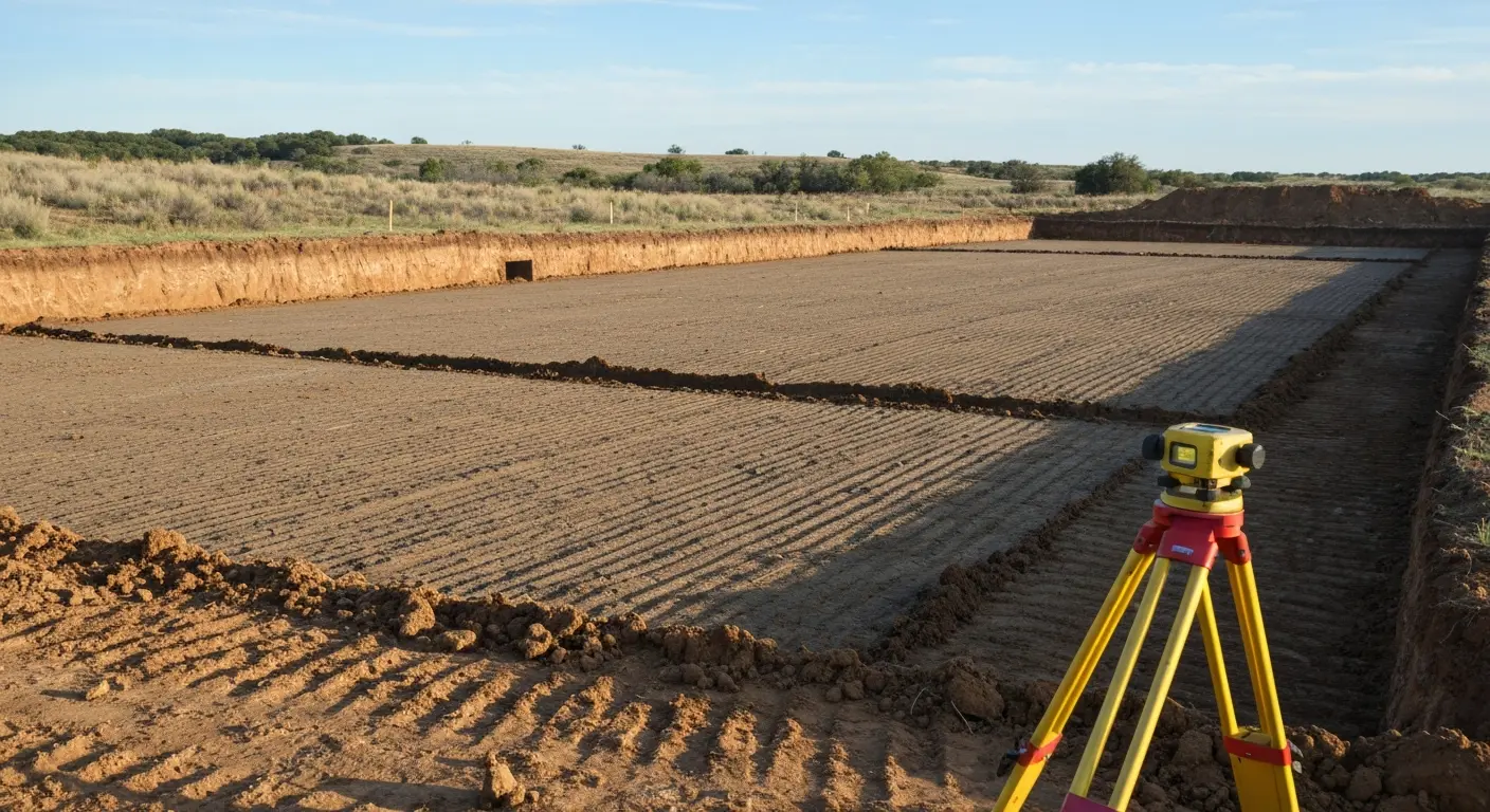 Foundation pad excavation