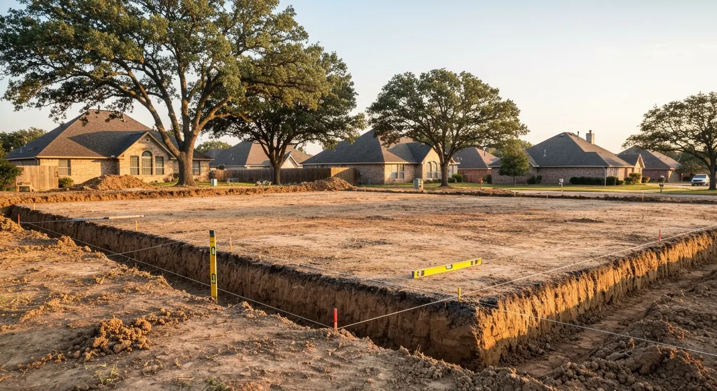 Residential foundation pad near Maverick