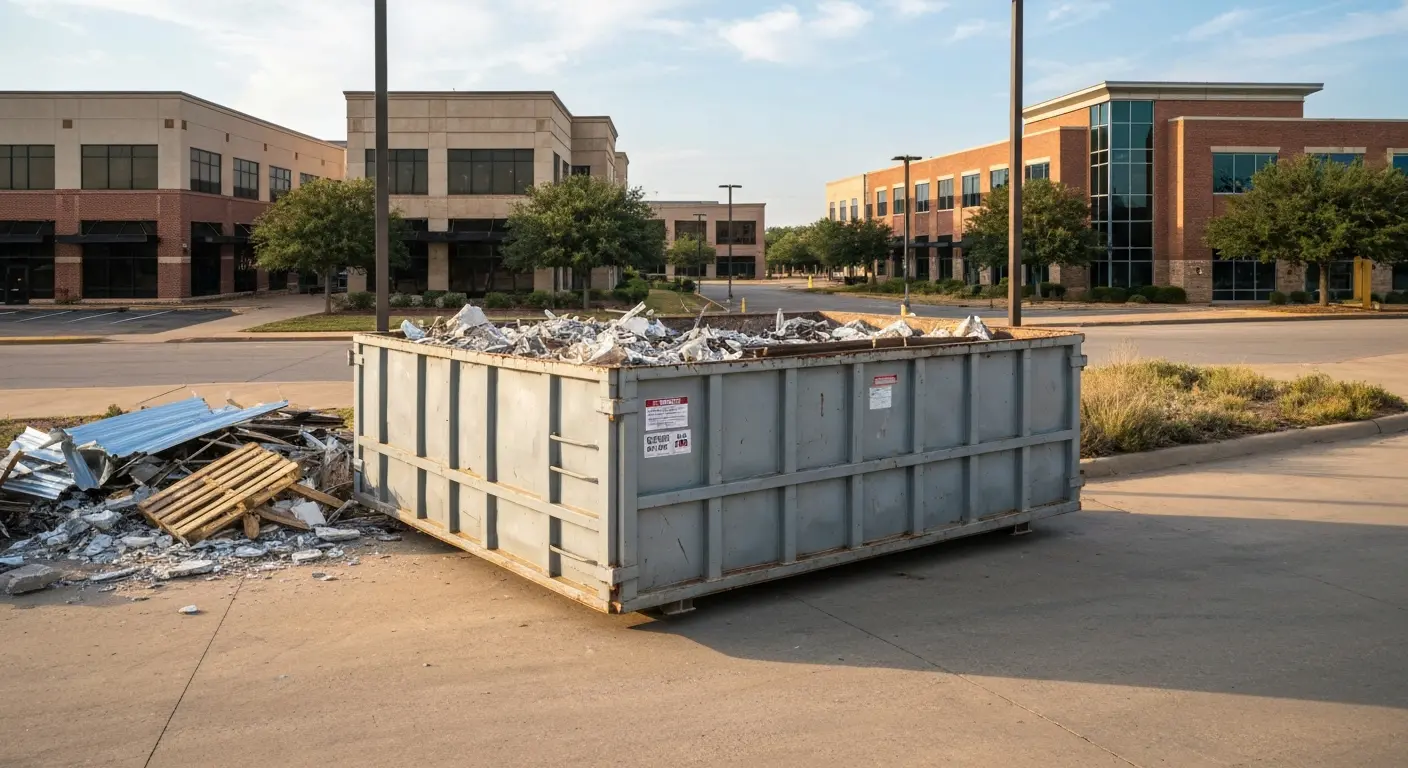 Commercial construction dumpster