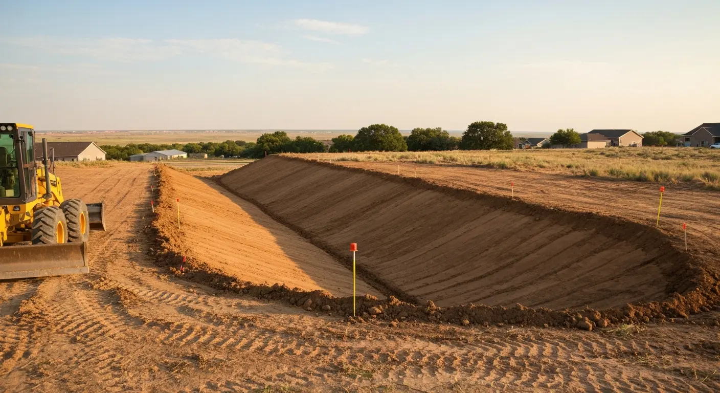 Graded construction site