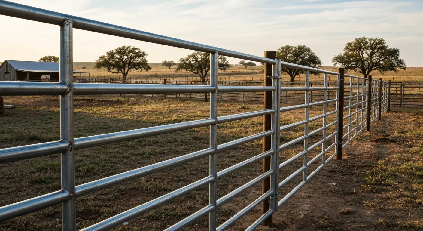Livestock pipe fence installation
