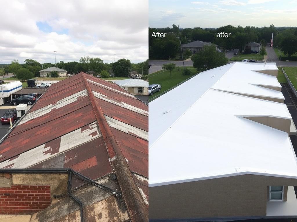 School Roof Before & After