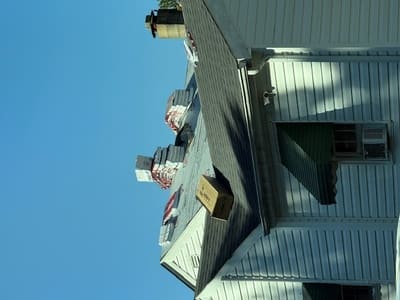 roofing materials placed during installation process