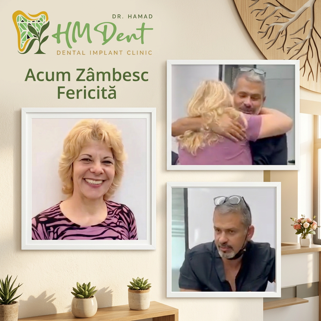 Pacient HM Dent și Dr. Fady Hamad, medic chirurg implantologie, HM Dent, București