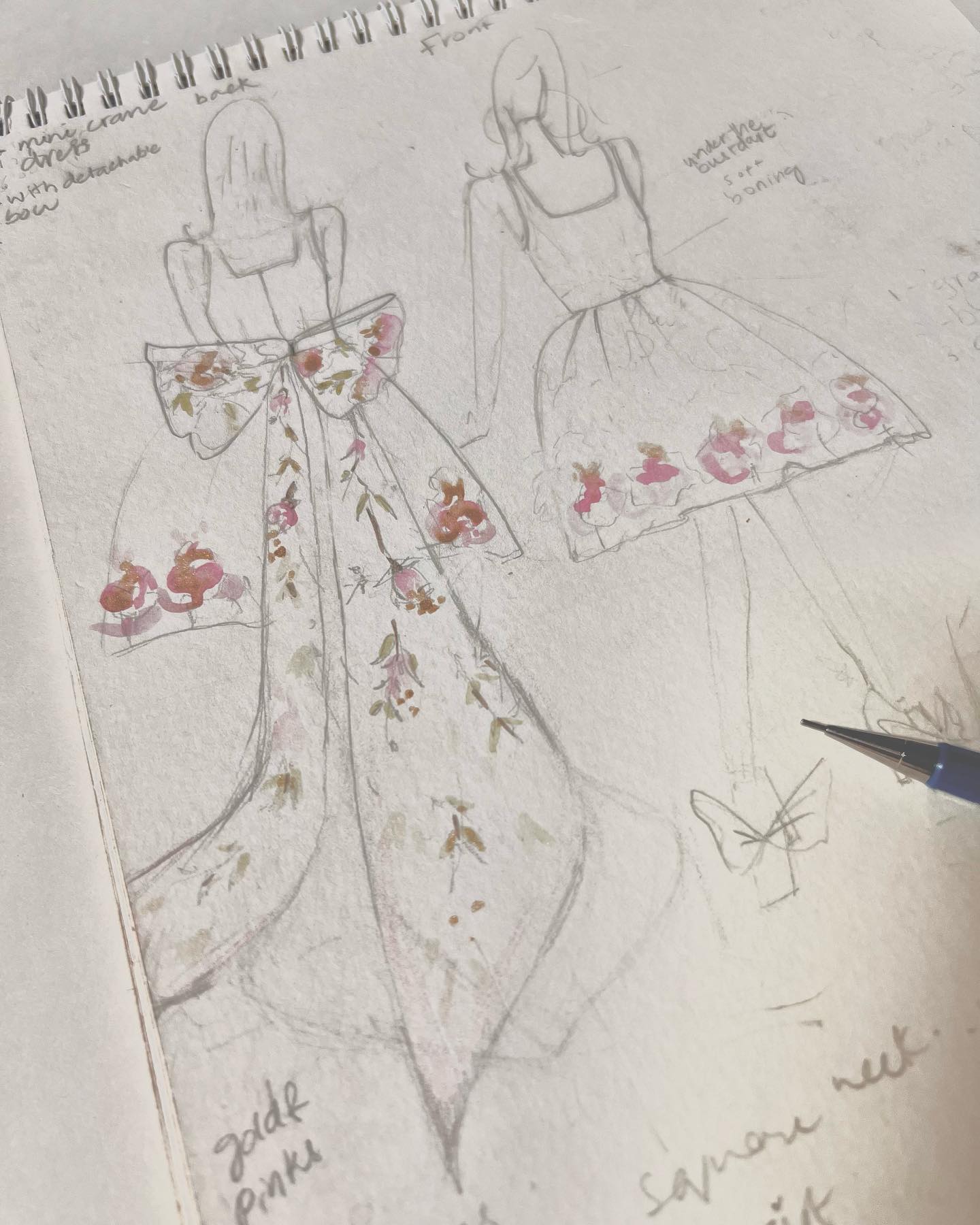 ZB Couture hand-painted gown