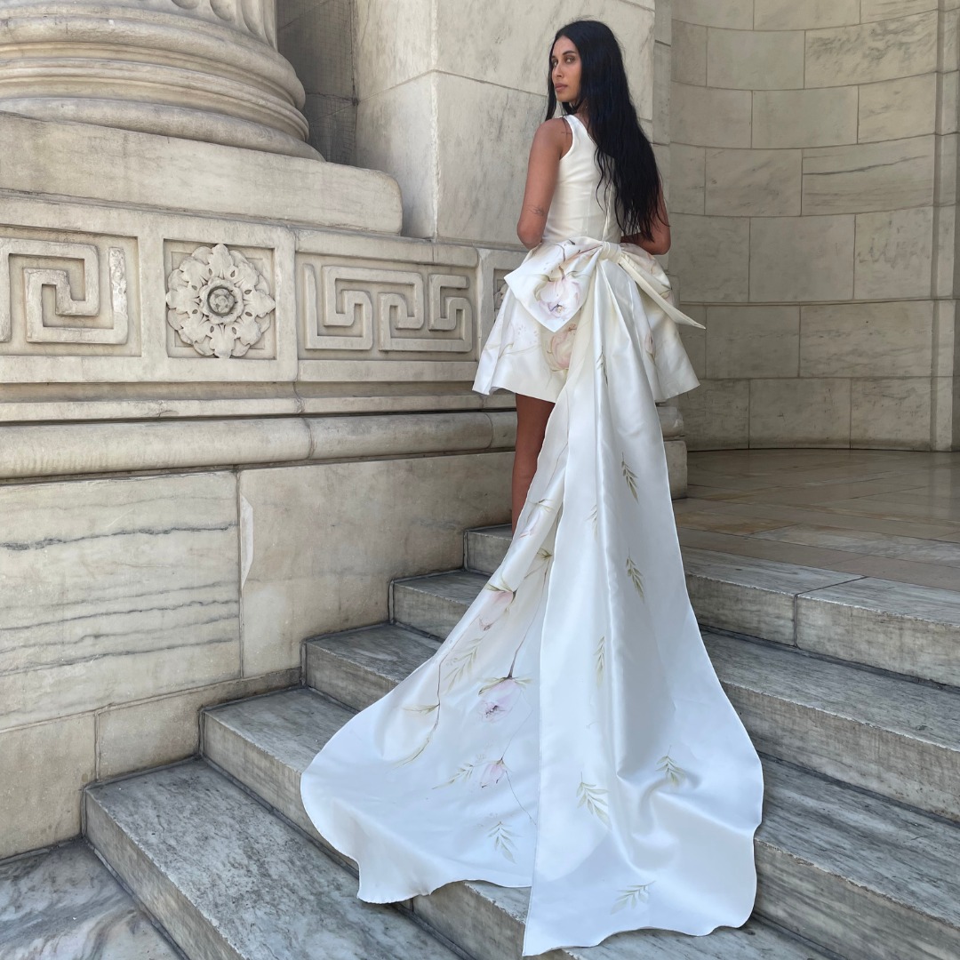 ZB Couture hand-painted gown