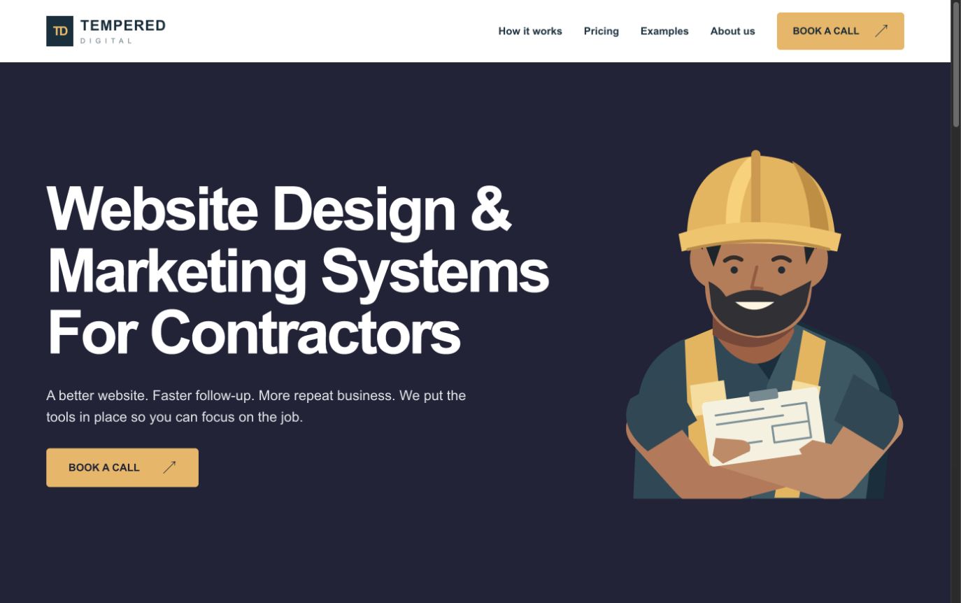 Tempered Digital website preview