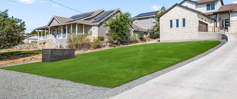 Completed backyard turf transformation