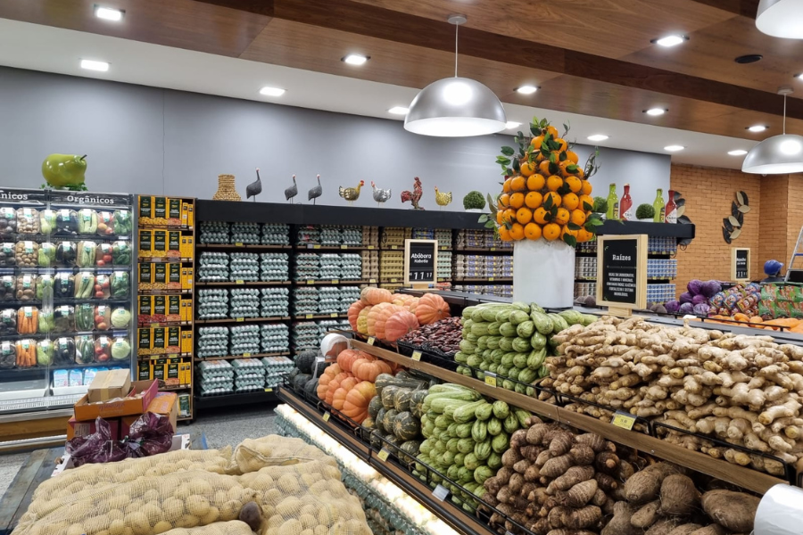 Mercado depois da decoração