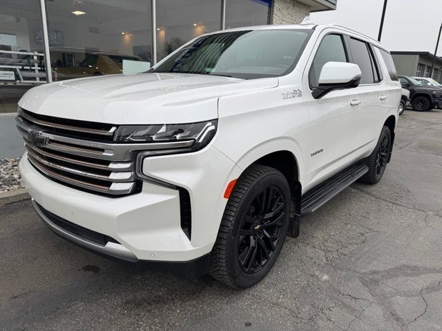 A white Chevrolet Tahoe on the Full Throttle lot