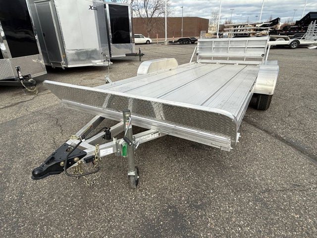 An aluminum utility trailer on the Full Throttle lot