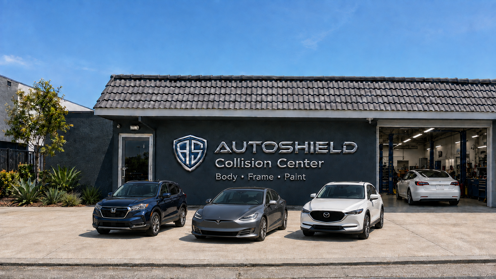 AutoShield Collision Center storefront in Santa Clara, CA