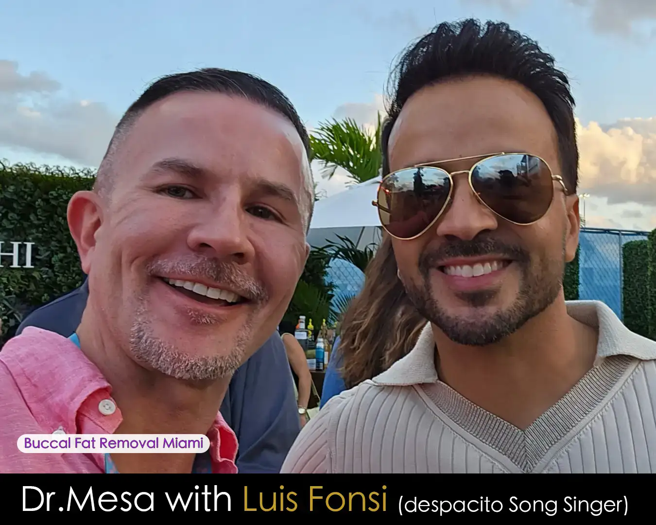 Dr. John Mesa MD with Luis Fonsi at an entertainment event