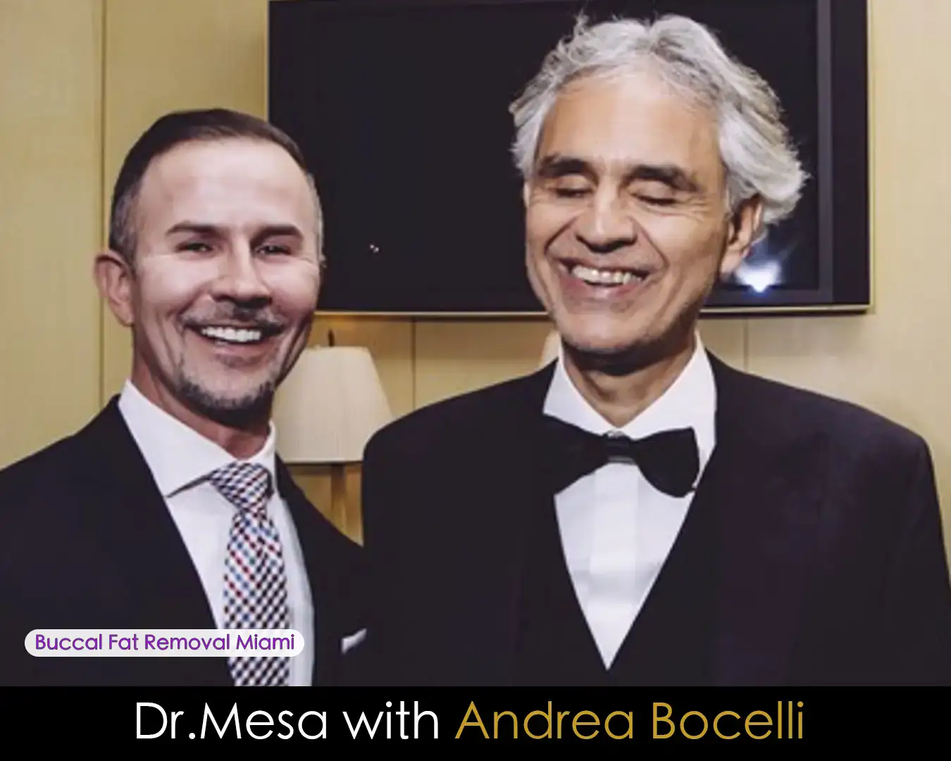 Dr. John Mesa MD with Andrea Bocelli at a private event
