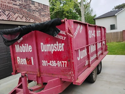 Mobile dumpster rental and junk removal in Houston