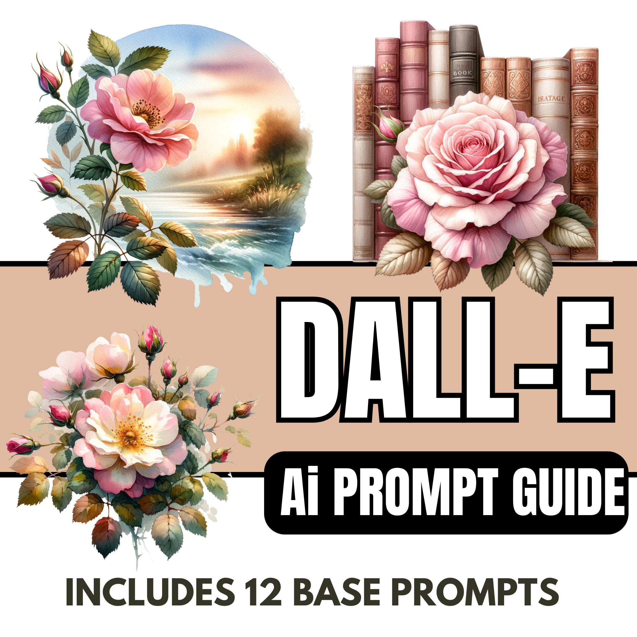 Dalle ai art prompt guide watercolor roses