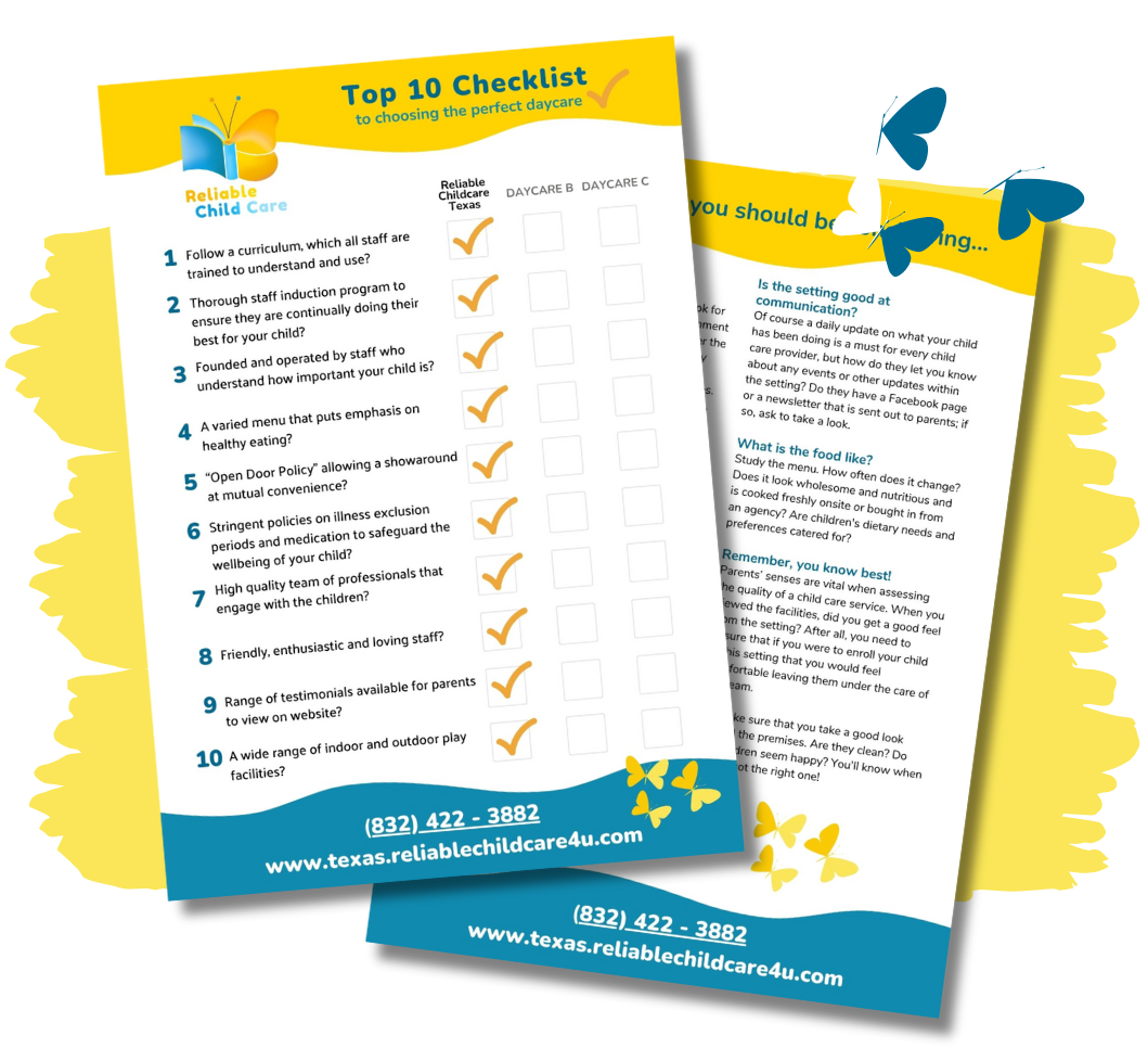 free top 10 checklist from Reliable Childcare