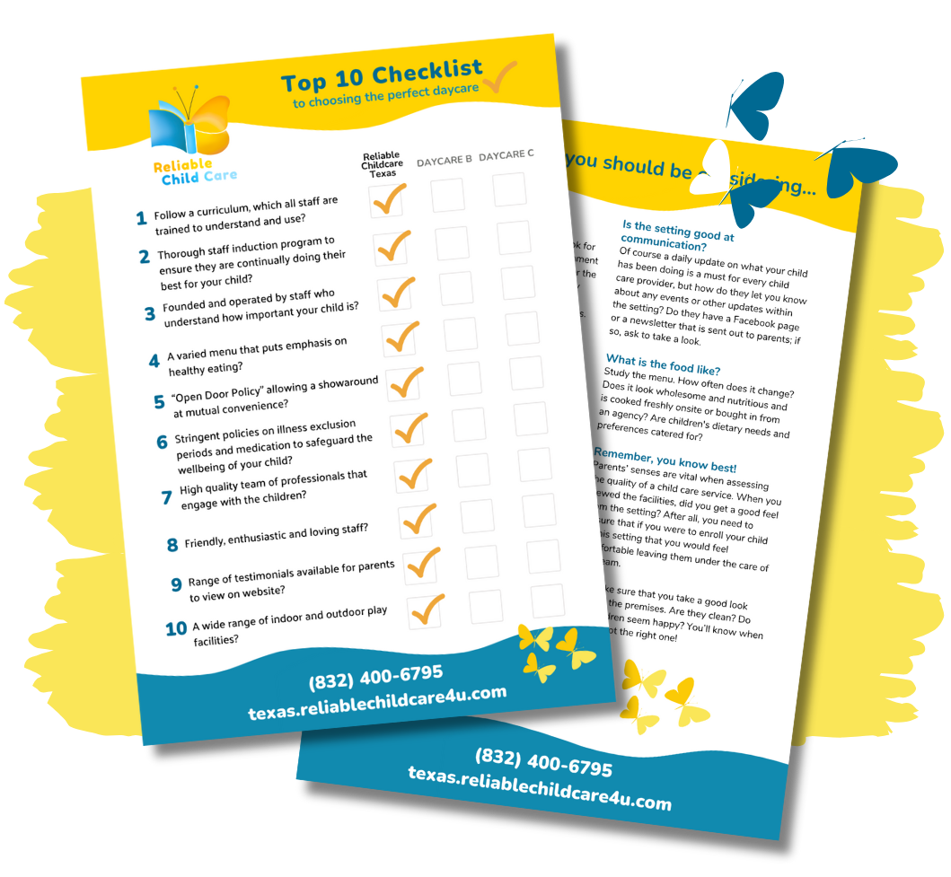 free top 10 checklist from Reliable Childcare