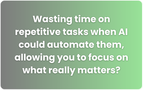 Frustrated agent wasting time on repetitive tasks that AI could automate.