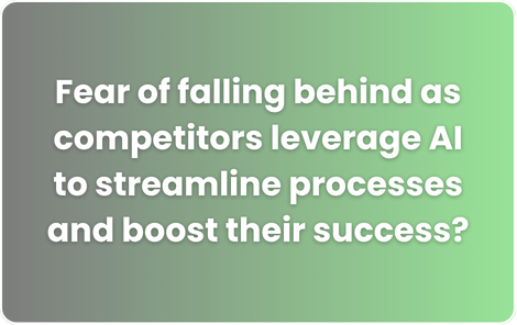 Real estate professional worried about falling behind competitors using AI to boost success.