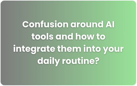 Confused realtor struggling with AI tools, unsure how to integrate them into daily routine.