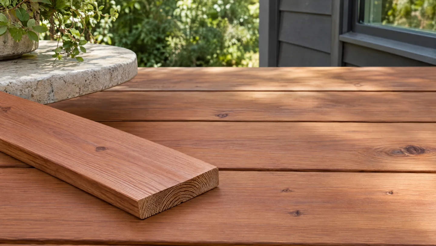 Generated Auburn deck design illustration — cedar boards, not an exact product sample