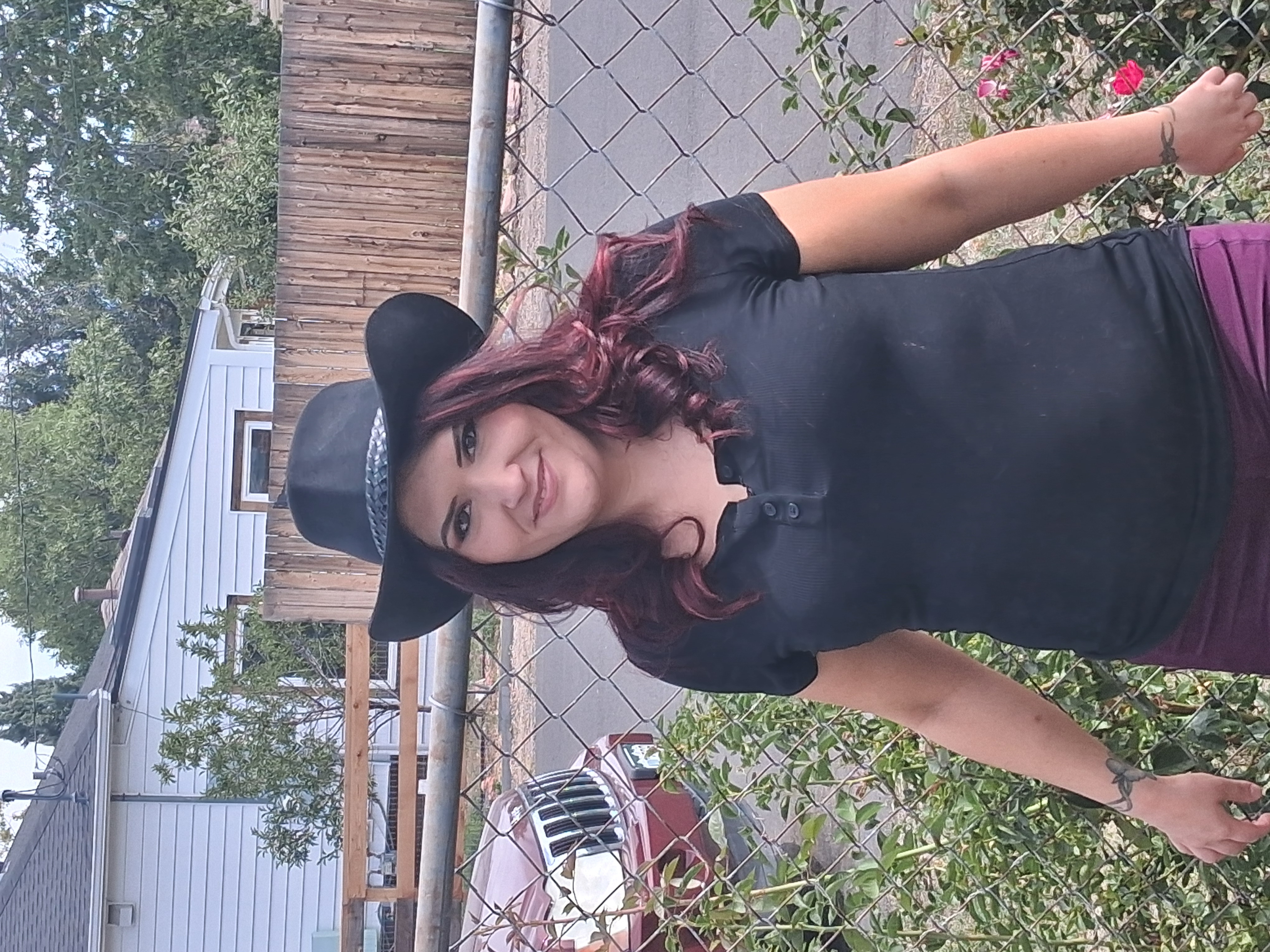 Custom black felt hat with silver band, by Ace of Spadez