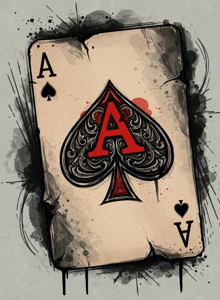 Ace of Spadez Custom Hats logo — ace of spades card
