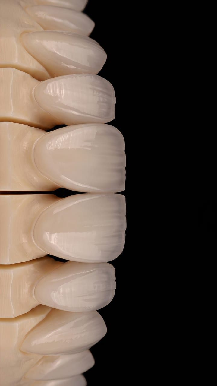 Porcelain veneers with refined dental anatomy