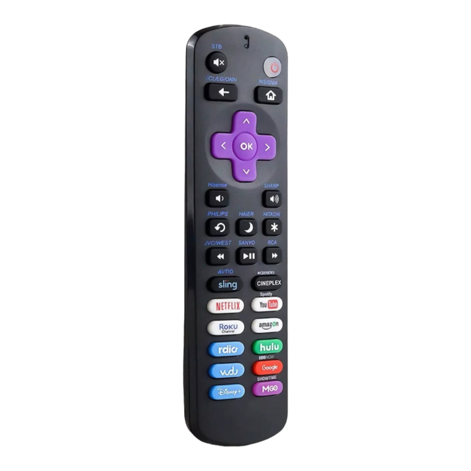 Control Roku - Vista en ángulo