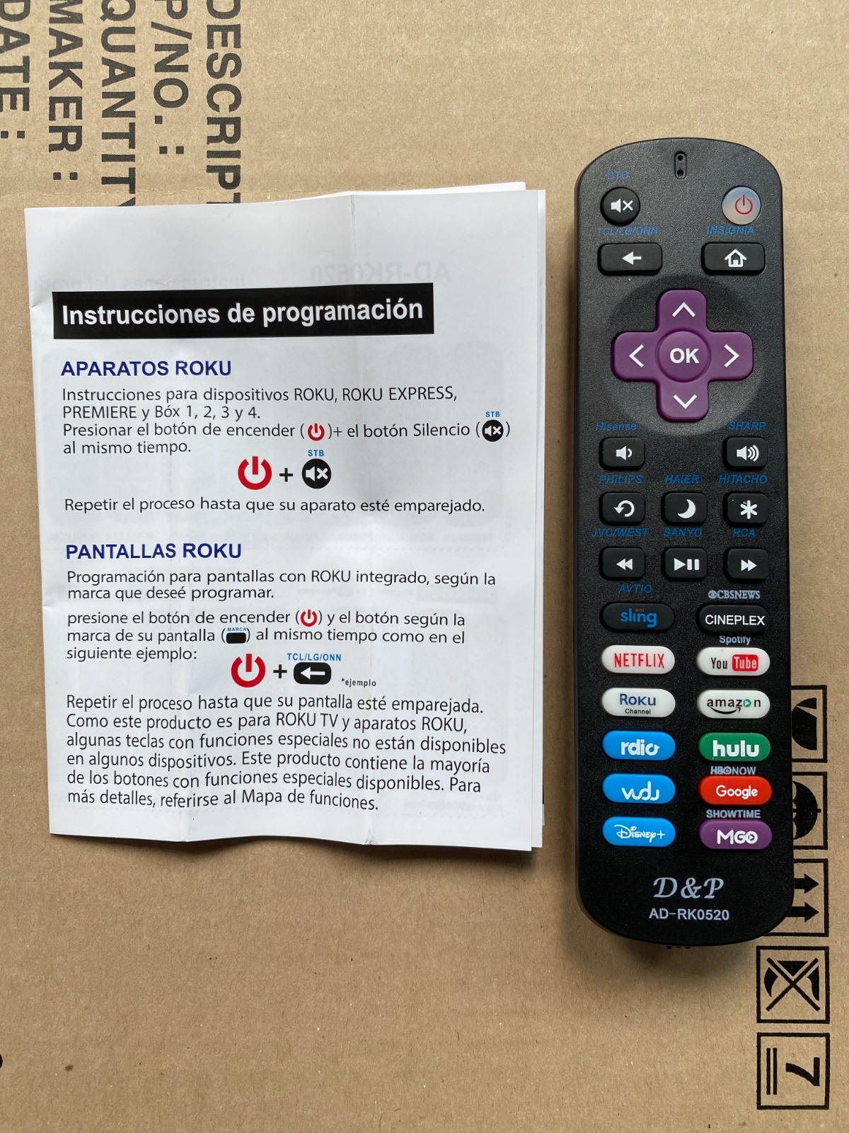 Control Roku - Empaque
